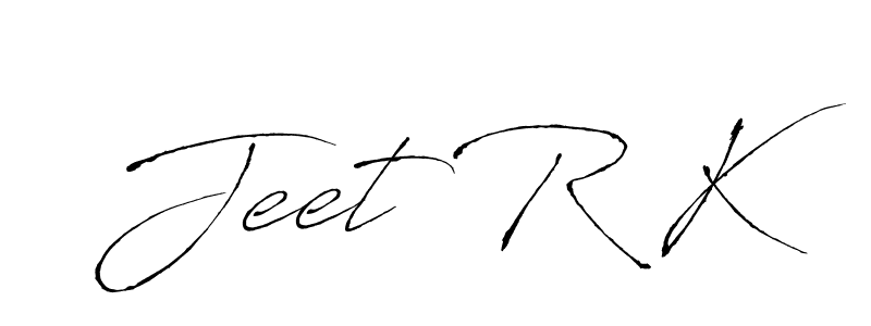 The best way (Antro_Vectra) to make a short signature is to pick only two or three words in your name. The name Jeet R K include a total of six letters. For converting this name. Jeet R K signature style 6 images and pictures png