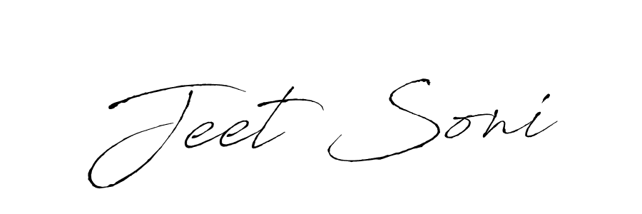 Create a beautiful signature design for name Jeet Soni. With this signature (Antro_Vectra) fonts, you can make a handwritten signature for free. Jeet Soni signature style 6 images and pictures png