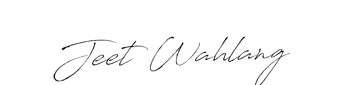 How to make Jeet Wahlang name signature. Use Antro_Vectra style for creating short signs online. This is the latest handwritten sign. Jeet Wahlang signature style 6 images and pictures png