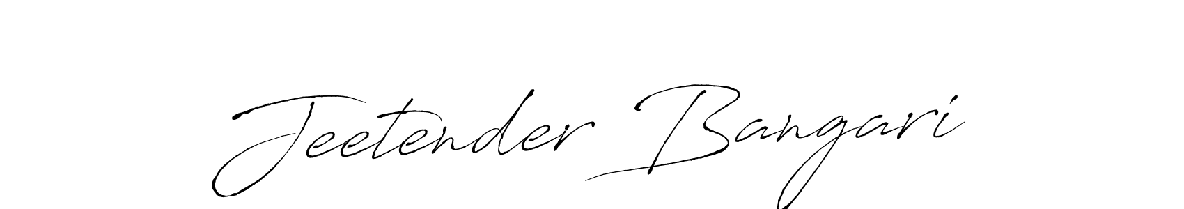 The best way (Antro_Vectra) to make a short signature is to pick only two or three words in your name. The name Jeetender Bangari include a total of six letters. For converting this name. Jeetender Bangari signature style 6 images and pictures png