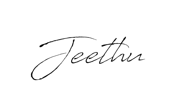 Use a signature maker to create a handwritten signature online. With this signature software, you can design (Antro_Vectra) your own signature for name Jeethu. Jeethu signature style 6 images and pictures png