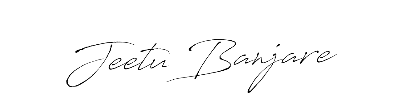 Use a signature maker to create a handwritten signature online. With this signature software, you can design (Antro_Vectra) your own signature for name Jeetu Banjare. Jeetu Banjare signature style 6 images and pictures png