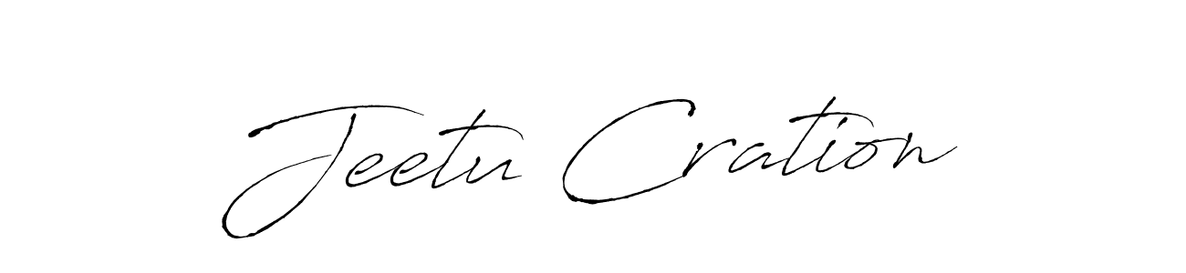 Similarly Antro_Vectra is the best handwritten signature design. Signature creator online .You can use it as an online autograph creator for name Jeetu Cration. Jeetu Cration signature style 6 images and pictures png