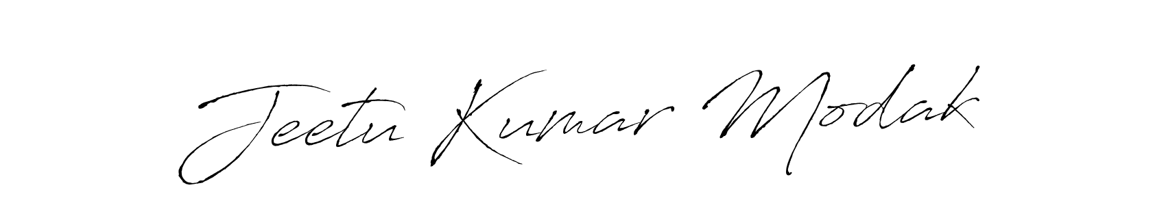 Make a beautiful signature design for name Jeetu Kumar Modak. With this signature (Antro_Vectra) style, you can create a handwritten signature for free. Jeetu Kumar Modak signature style 6 images and pictures png