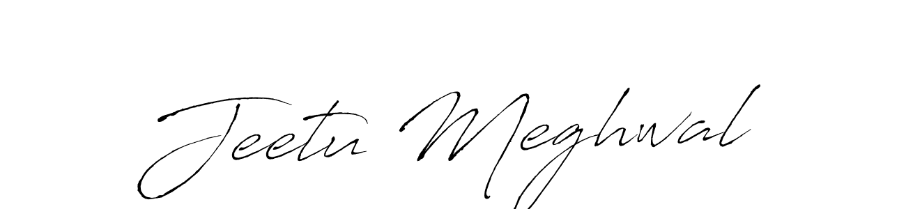 Use a signature maker to create a handwritten signature online. With this signature software, you can design (Antro_Vectra) your own signature for name Jeetu Meghwal. Jeetu Meghwal signature style 6 images and pictures png