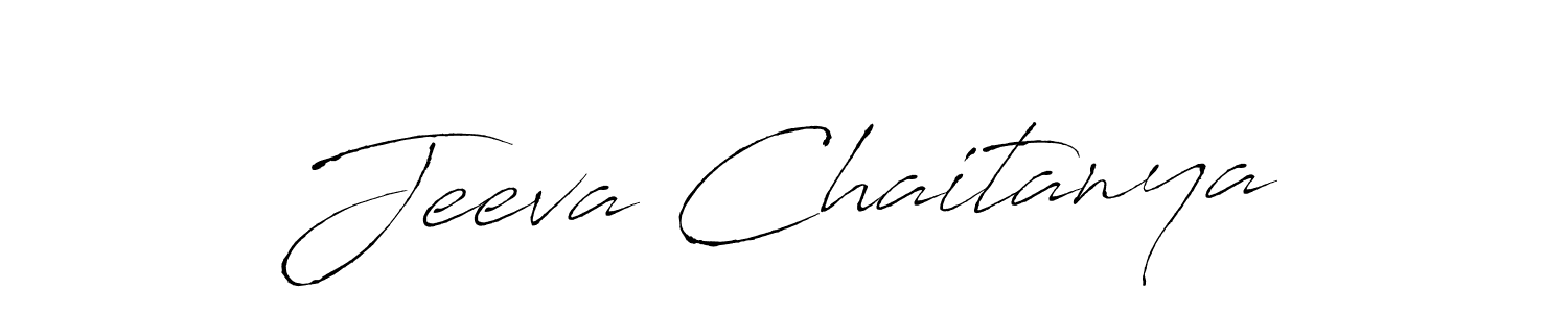 Create a beautiful signature design for name Jeeva Chaitanya. With this signature (Antro_Vectra) fonts, you can make a handwritten signature for free. Jeeva Chaitanya signature style 6 images and pictures png
