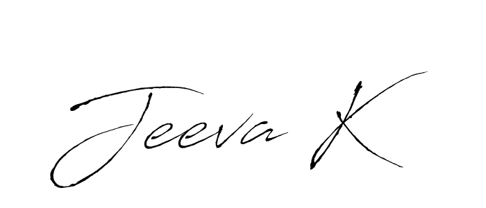 Jeeva K stylish signature style. Best Handwritten Sign (Antro_Vectra) for my name. Handwritten Signature Collection Ideas for my name Jeeva K. Jeeva K signature style 6 images and pictures png