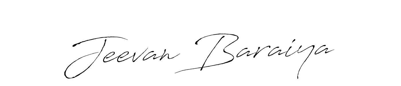 Create a beautiful signature design for name Jeevan Baraiya. With this signature (Antro_Vectra) fonts, you can make a handwritten signature for free. Jeevan Baraiya signature style 6 images and pictures png