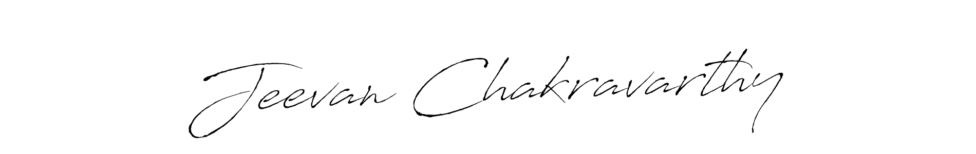 How to make Jeevan Chakravarthy name signature. Use Antro_Vectra style for creating short signs online. This is the latest handwritten sign. Jeevan Chakravarthy signature style 6 images and pictures png