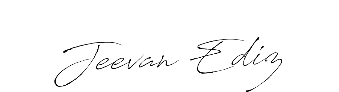 Make a beautiful signature design for name Jeevan Ediz. With this signature (Antro_Vectra) style, you can create a handwritten signature for free. Jeevan Ediz signature style 6 images and pictures png