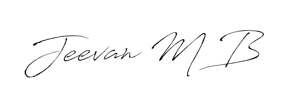 Antro_Vectra is a professional signature style that is perfect for those who want to add a touch of class to their signature. It is also a great choice for those who want to make their signature more unique. Get Jeevan M B name to fancy signature for free. Jeevan M B signature style 6 images and pictures png