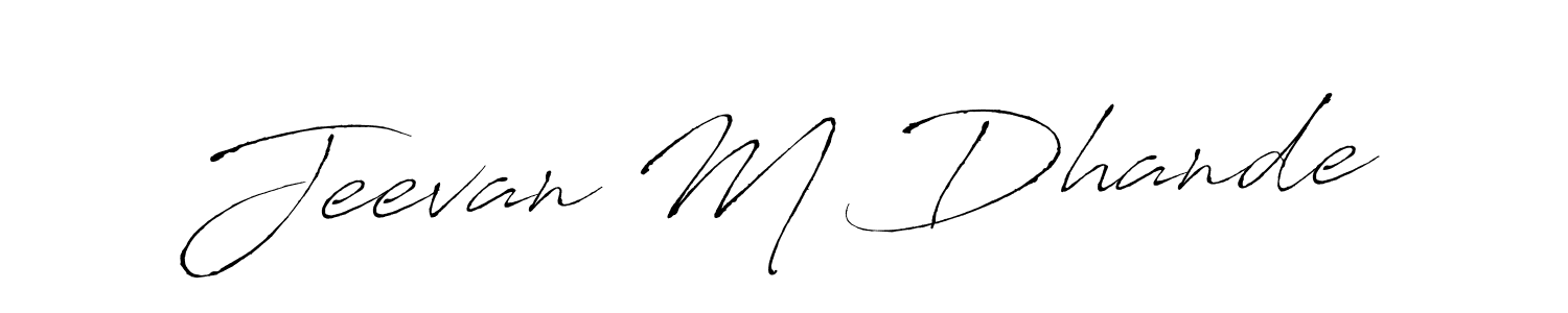 Jeevan M Dhande stylish signature style. Best Handwritten Sign (Antro_Vectra) for my name. Handwritten Signature Collection Ideas for my name Jeevan M Dhande. Jeevan M Dhande signature style 6 images and pictures png