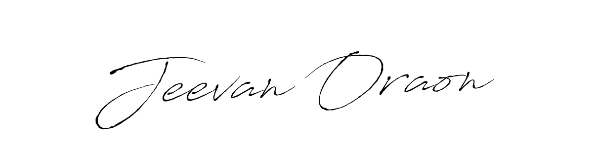 How to make Jeevan Oraon name signature. Use Antro_Vectra style for creating short signs online. This is the latest handwritten sign. Jeevan Oraon signature style 6 images and pictures png