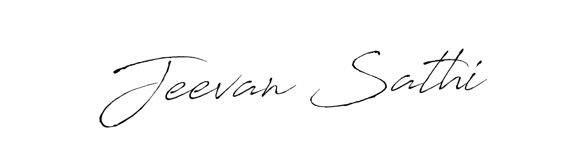 It looks lik you need a new signature style for name Jeevan Sathi. Design unique handwritten (Antro_Vectra) signature with our free signature maker in just a few clicks. Jeevan Sathi signature style 6 images and pictures png
