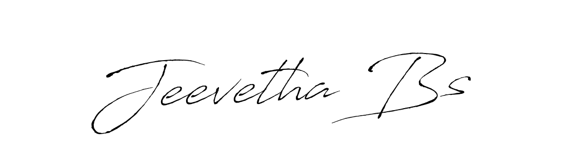 Make a beautiful signature design for name Jeevetha Bs. With this signature (Antro_Vectra) style, you can create a handwritten signature for free. Jeevetha Bs signature style 6 images and pictures png