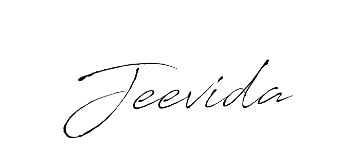 Jeevida stylish signature style. Best Handwritten Sign (Antro_Vectra) for my name. Handwritten Signature Collection Ideas for my name Jeevida. Jeevida signature style 6 images and pictures png