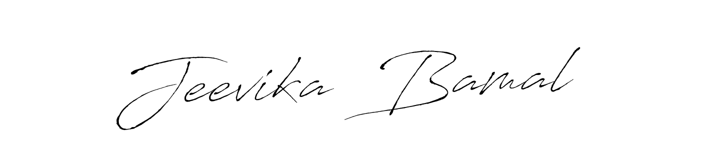 Here are the top 10 professional signature styles for the name Jeevika  Bamal. These are the best autograph styles you can use for your name. Jeevika  Bamal signature style 6 images and pictures png