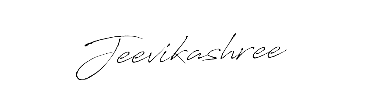 How to make Jeevikashree name signature. Use Antro_Vectra style for creating short signs online. This is the latest handwritten sign. Jeevikashree signature style 6 images and pictures png