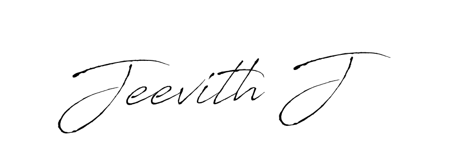 How to make Jeevith J name signature. Use Antro_Vectra style for creating short signs online. This is the latest handwritten sign. Jeevith J signature style 6 images and pictures png