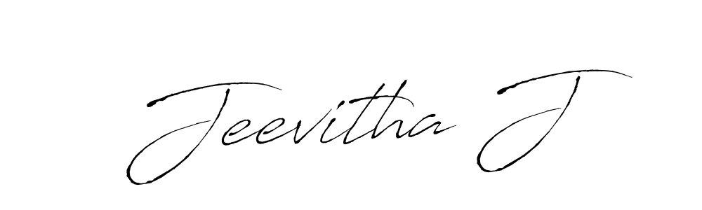How to make Jeevitha J name signature. Use Antro_Vectra style for creating short signs online. This is the latest handwritten sign. Jeevitha J signature style 6 images and pictures png