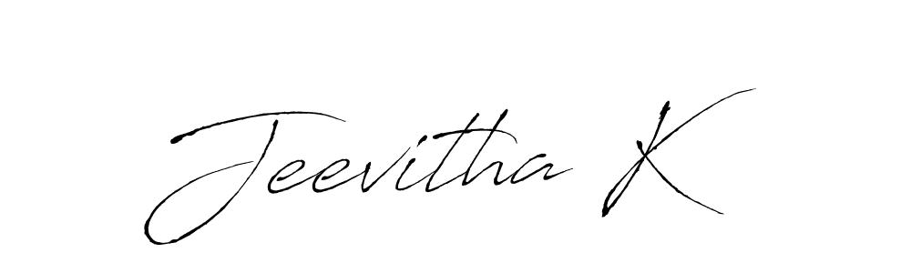 Also we have Jeevitha K name is the best signature style. Create professional handwritten signature collection using Antro_Vectra autograph style. Jeevitha K signature style 6 images and pictures png