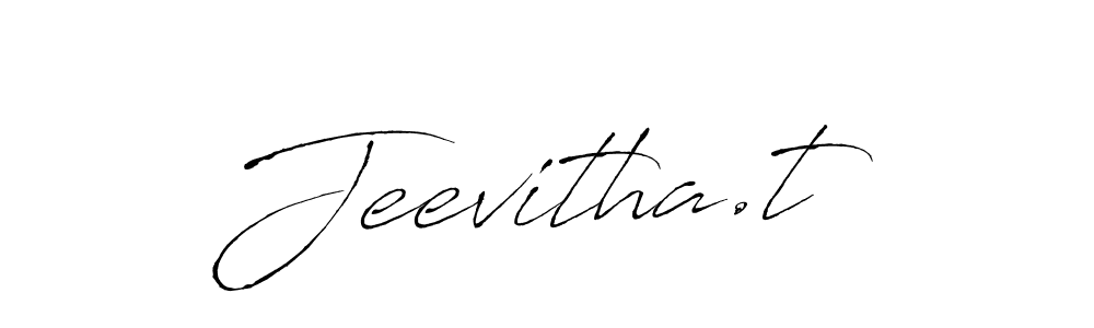 How to make Jeevitha.t name signature. Use Antro_Vectra style for creating short signs online. This is the latest handwritten sign. Jeevitha.t signature style 6 images and pictures png