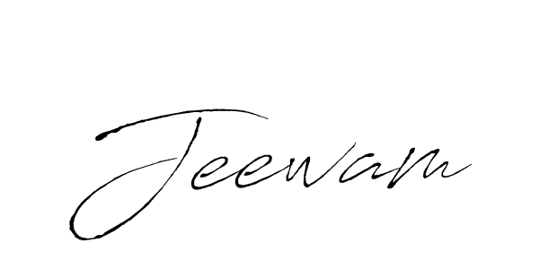 Design your own signature with our free online signature maker. With this signature software, you can create a handwritten (Antro_Vectra) signature for name Jeewam. Jeewam signature style 6 images and pictures png
