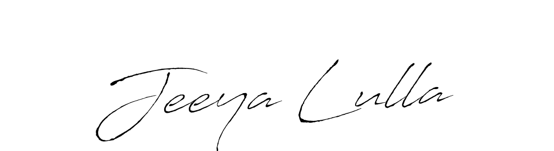 How to make Jeeya Lulla name signature. Use Antro_Vectra style for creating short signs online. This is the latest handwritten sign. Jeeya Lulla signature style 6 images and pictures png