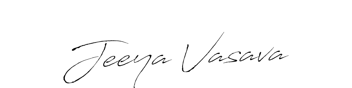 Make a beautiful signature design for name Jeeya Vasava. With this signature (Antro_Vectra) style, you can create a handwritten signature for free. Jeeya Vasava signature style 6 images and pictures png
