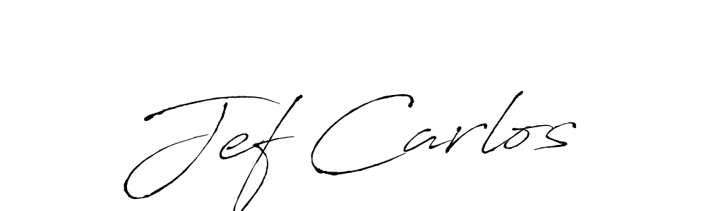 How to make Jef Carlos name signature. Use Antro_Vectra style for creating short signs online. This is the latest handwritten sign. Jef Carlos signature style 6 images and pictures png