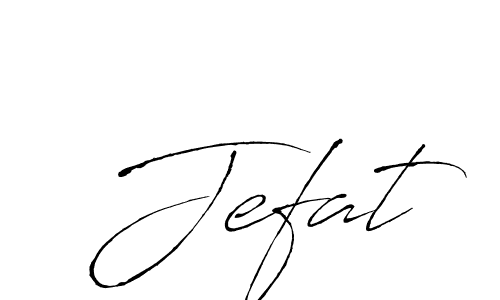 Use a signature maker to create a handwritten signature online. With this signature software, you can design (Antro_Vectra) your own signature for name Jefat. Jefat signature style 6 images and pictures png