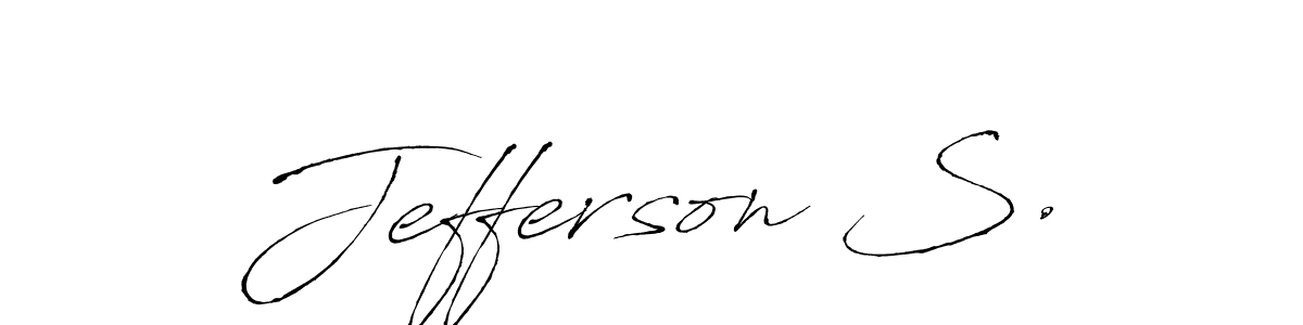 Use a signature maker to create a handwritten signature online. With this signature software, you can design (Antro_Vectra) your own signature for name Jefferson S.. Jefferson S. signature style 6 images and pictures png