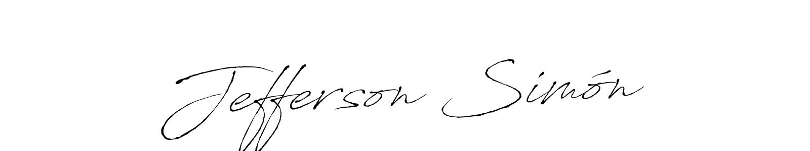 Also You can easily find your signature by using the search form. We will create Jefferson Simón name handwritten signature images for you free of cost using Antro_Vectra sign style. Jefferson Simón signature style 6 images and pictures png