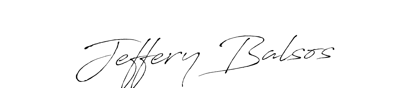 Create a beautiful signature design for name Jeffery Balsos. With this signature (Antro_Vectra) fonts, you can make a handwritten signature for free. Jeffery Balsos signature style 6 images and pictures png