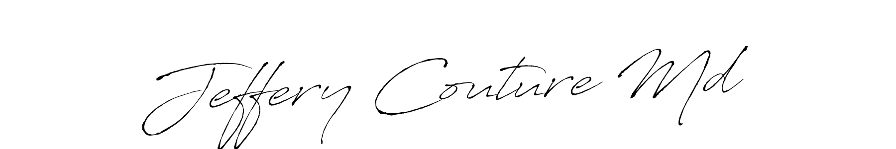 How to make Jeffery Couture Md name signature. Use Antro_Vectra style for creating short signs online. This is the latest handwritten sign. Jeffery Couture Md signature style 6 images and pictures png