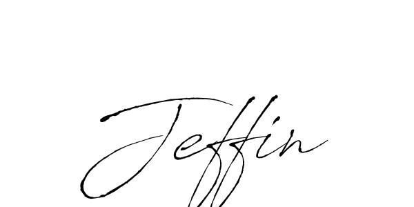 Use a signature maker to create a handwritten signature online. With this signature software, you can design (Antro_Vectra) your own signature for name Jeffin. Jeffin signature style 6 images and pictures png