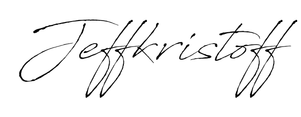 A modern signature idea for name Jeffkristoff using Antro_Vectra font. Clean strokes and elegant curves make it stand out instantly. Jeffkristoff signature style 6 images and pictures png