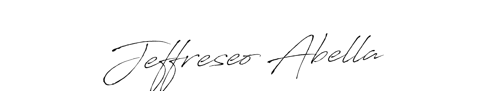 Make a beautiful signature design for name Jeffreseo Abella. With this signature (Antro_Vectra) style, you can create a handwritten signature for free. Jeffreseo Abella signature style 6 images and pictures png