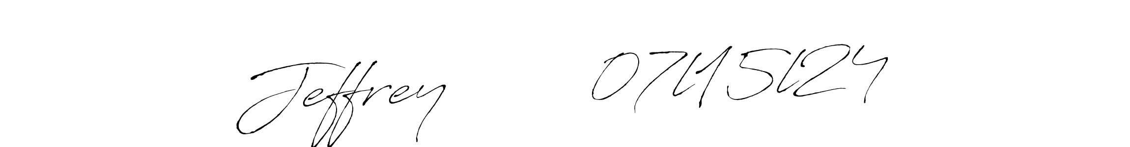 Design your own signature with our free online signature maker. With this signature software, you can create a handwritten (Antro_Vectra) signature for name Jeffrey        07l15l24. Jeffrey        07l15l24 signature style 6 images and pictures png