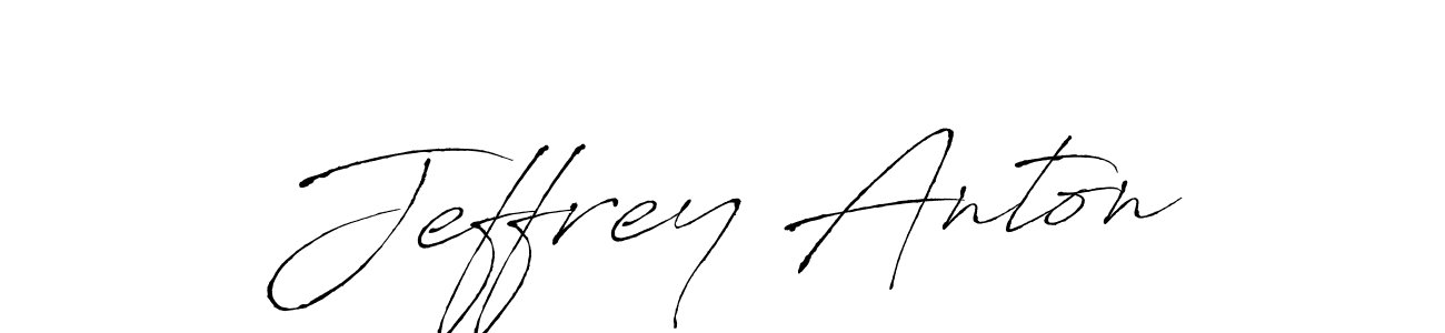 Create a beautiful signature design for name Jeffrey Anton. With this signature (Antro_Vectra) fonts, you can make a handwritten signature for free. Jeffrey Anton signature style 6 images and pictures png