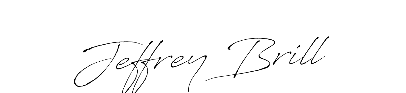 How to make Jeffrey Brill name signature. Use Antro_Vectra style for creating short signs online. This is the latest handwritten sign. Jeffrey Brill signature style 6 images and pictures png