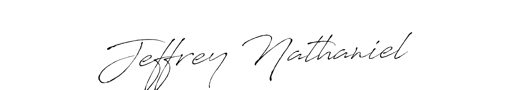 How to make Jeffrey Nathaniel name signature. Use Antro_Vectra style for creating short signs online. This is the latest handwritten sign. Jeffrey Nathaniel signature style 6 images and pictures png