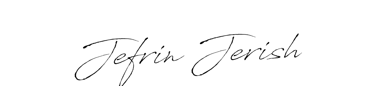 Jefrin Jerish stylish signature style. Best Handwritten Sign (Antro_Vectra) for my name. Handwritten Signature Collection Ideas for my name Jefrin Jerish. Jefrin Jerish signature style 6 images and pictures png