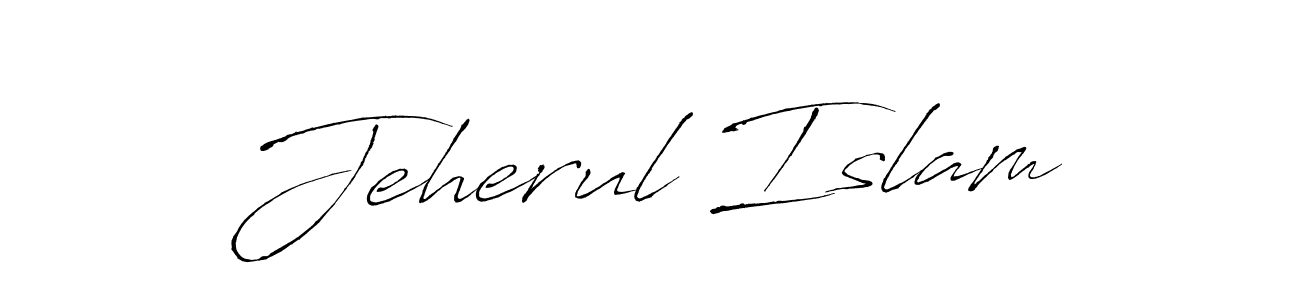 Design your own signature with our free online signature maker. With this signature software, you can create a handwritten (Antro_Vectra) signature for name Jeherul Islam. Jeherul Islam signature style 6 images and pictures png