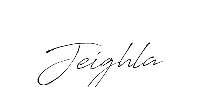 Use a signature maker to create a handwritten signature online. With this signature software, you can design (Antro_Vectra) your own signature for name Jeighla. Jeighla signature style 6 images and pictures png