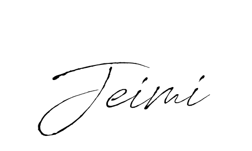 Use a signature maker to create a handwritten signature online. With this signature software, you can design (Antro_Vectra) your own signature for name Jeimi. Jeimi signature style 6 images and pictures png