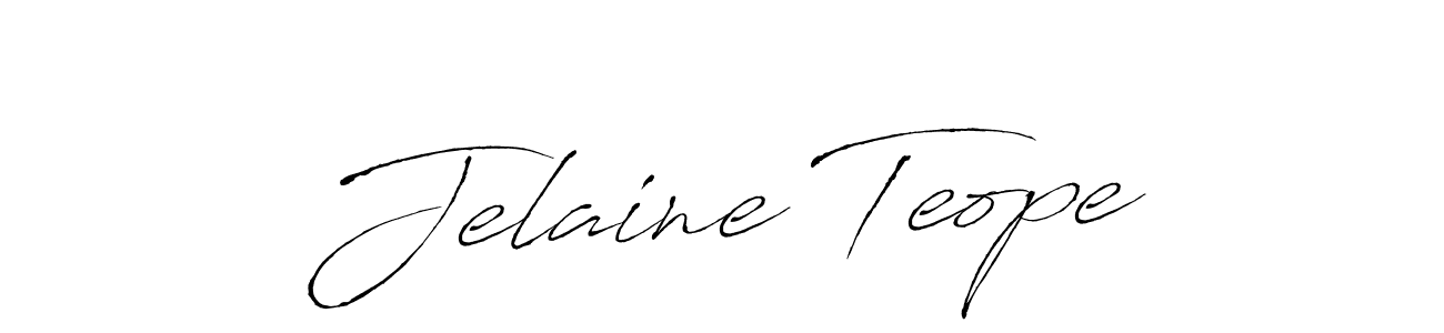Antro_Vectra is a professional signature style that is perfect for those who want to add a touch of class to their signature. It is also a great choice for those who want to make their signature more unique. Get Jelaine Teope name to fancy signature for free. Jelaine Teope signature style 6 images and pictures png