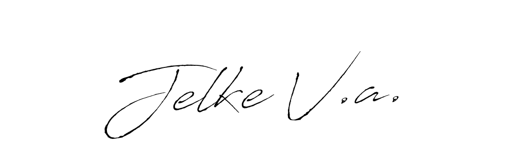 Make a beautiful signature design for name Jelke V.a.. With this signature (Antro_Vectra) style, you can create a handwritten signature for free. Jelke V.a. signature style 6 images and pictures png