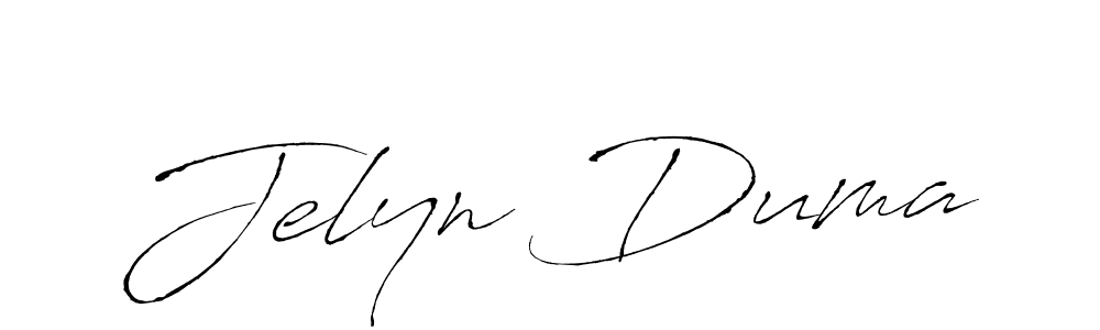 Antro_Vectra is a professional signature style that is perfect for those who want to add a touch of class to their signature. It is also a great choice for those who want to make their signature more unique. Get Jelyn Duma name to fancy signature for free. Jelyn Duma signature style 6 images and pictures png