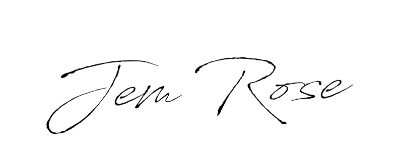 Jem Rose stylish signature style. Best Handwritten Sign (Antro_Vectra) for my name. Handwritten Signature Collection Ideas for my name Jem Rose. Jem Rose signature style 6 images and pictures png